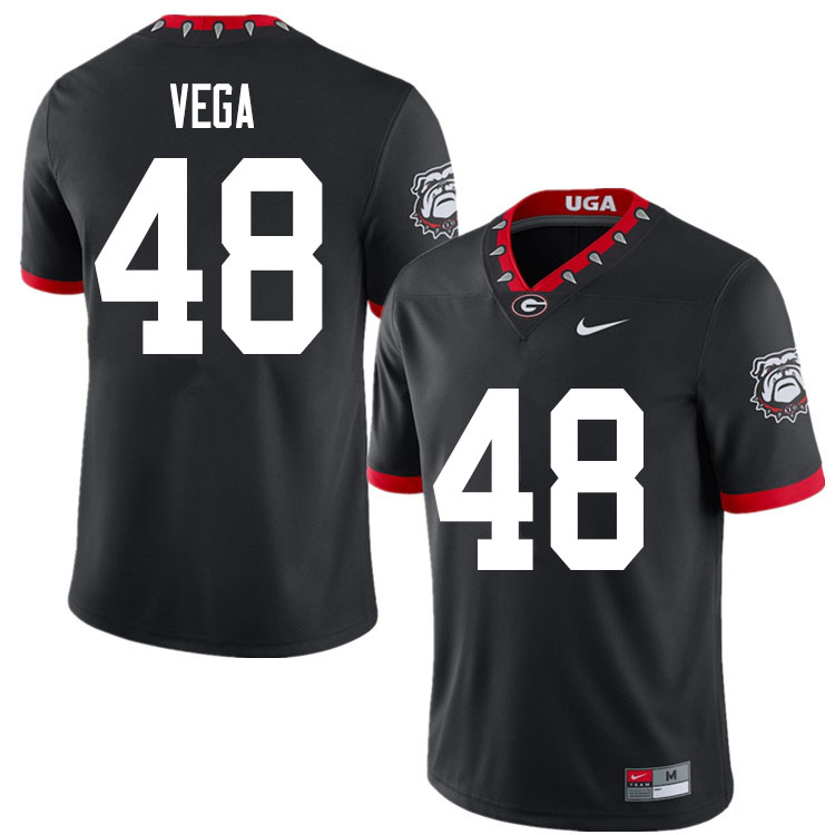 2020 Men #48 JC Vega Georgia Bulldogs Mascot 100th Anniversary College Football Jerseys Sale-Black - Click Image to Close
